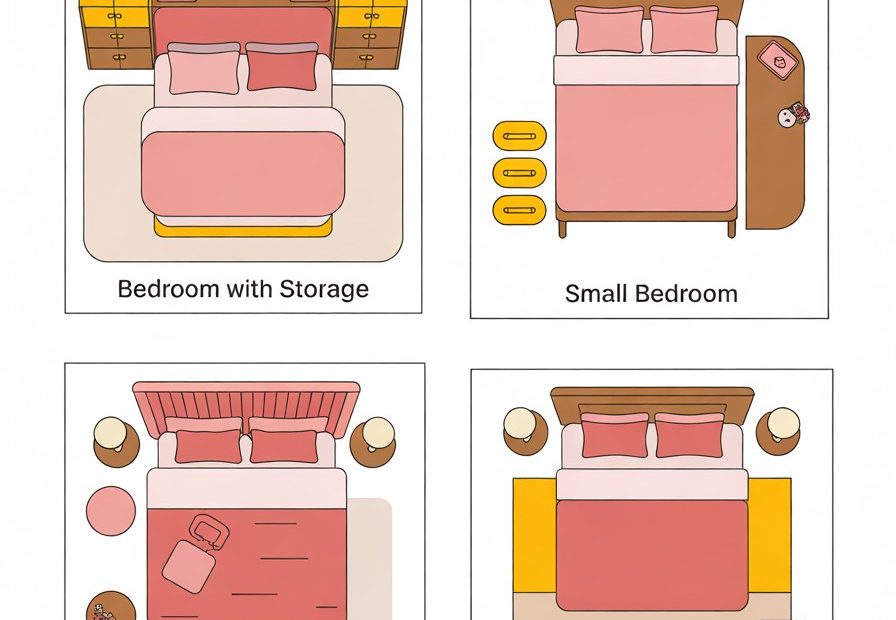 Modern Bedroom Layout Ideas for Small Spaces with Smart Furniture