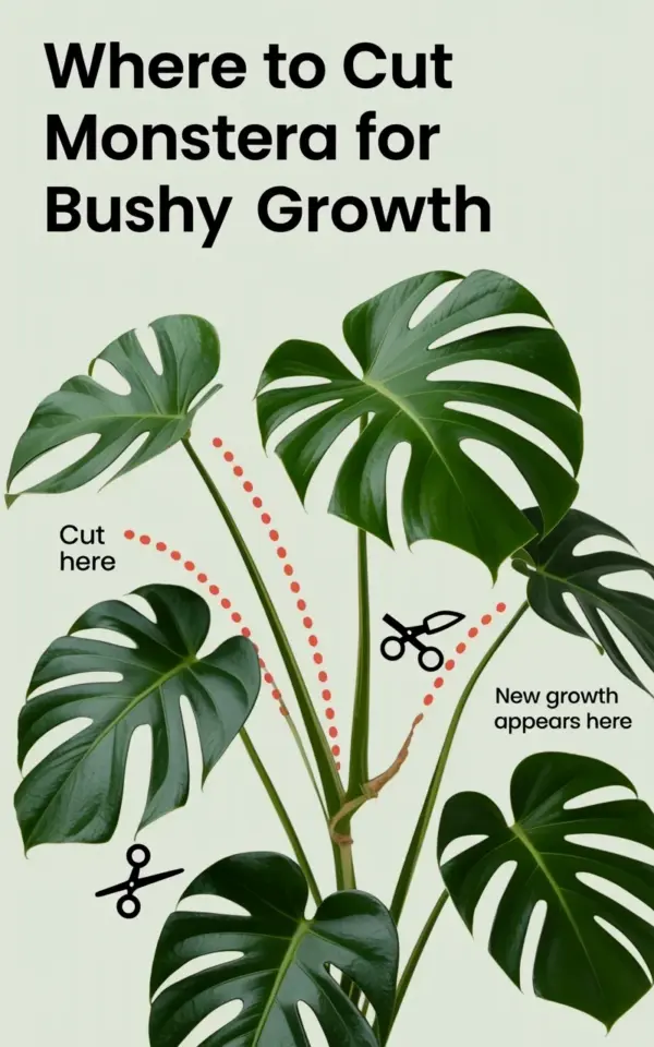Monstera Pruning: Where to Cut for Bushy Growth on a Budget