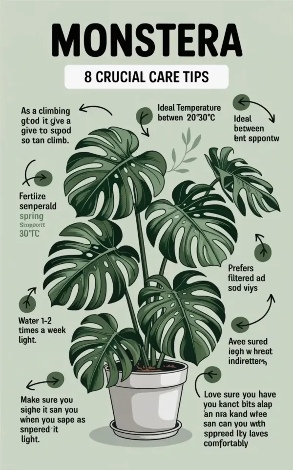 Monstera deliciosa plant care guide: Before and after with 8 essential tips for big split leaves