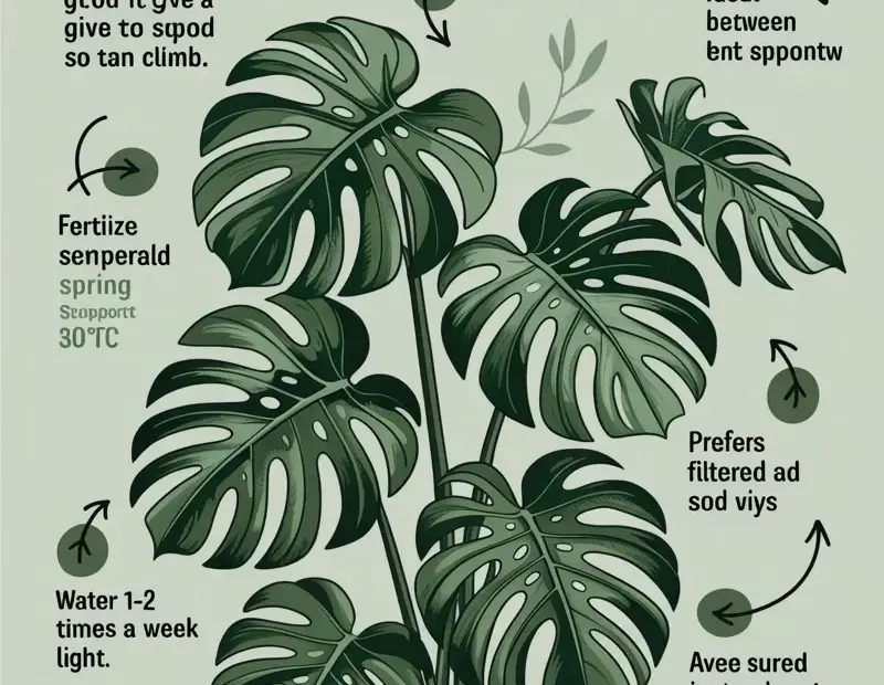 Monstera deliciosa plant care guide: Before and after with 8 essential tips for big split leaves