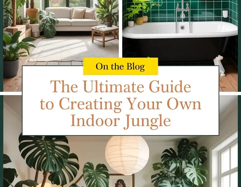 Indoor Jungle Decor Inspiration for Your Living Room and Bathroom 🌿