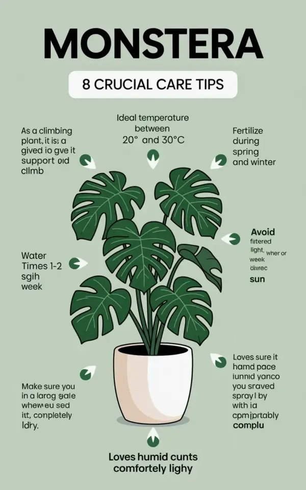 Monstera deliciosa care guide: 8 essential tips for a thriving indoor plant
