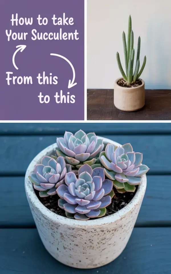 Succulent Propagation: From a Single Stem to a Full Pot of Purple Rosettes
